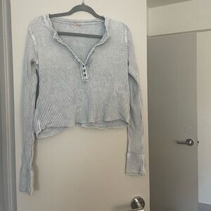 Free People Waffle Henley